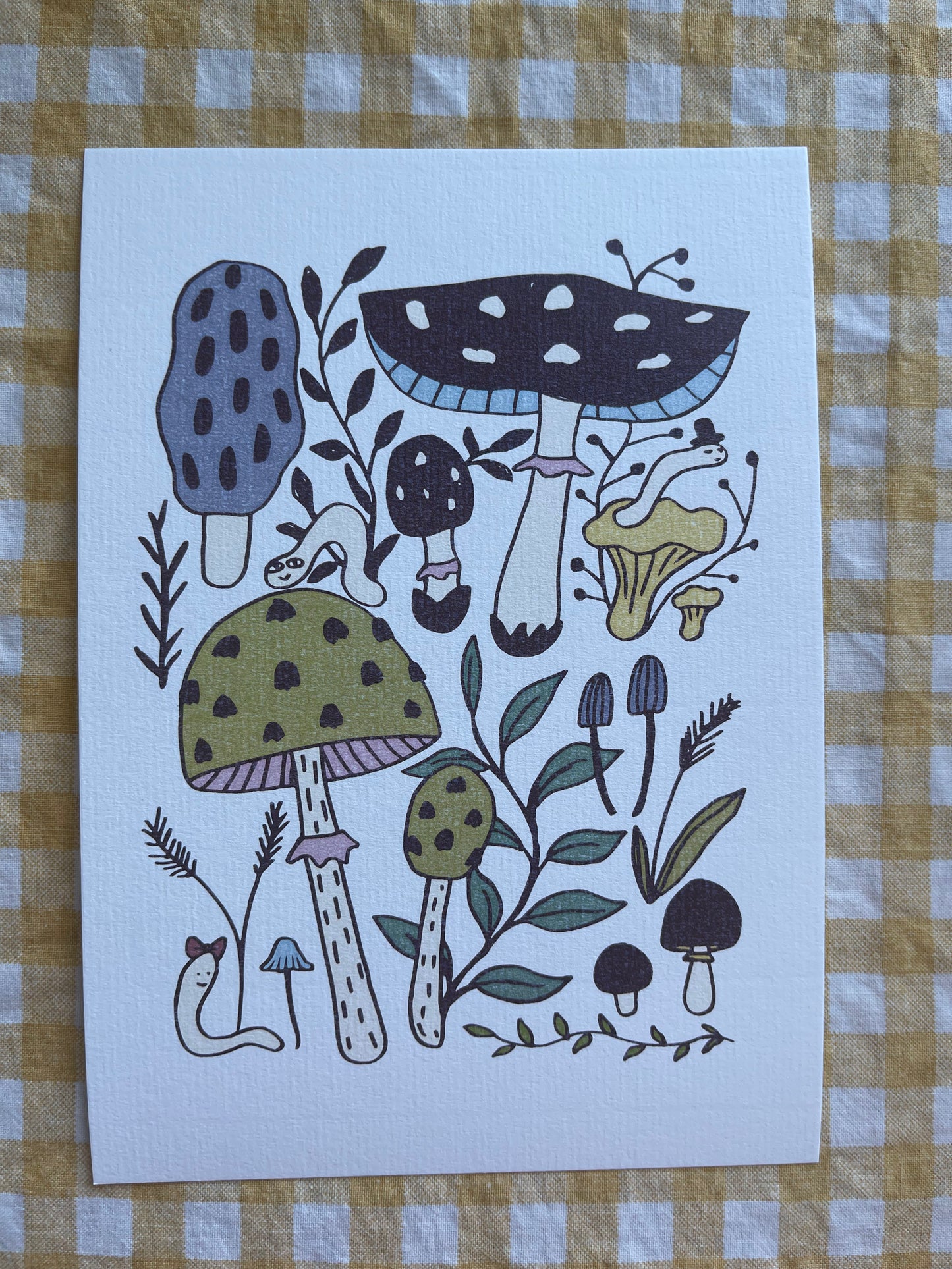 A5 Postcard Mushroom and friends
