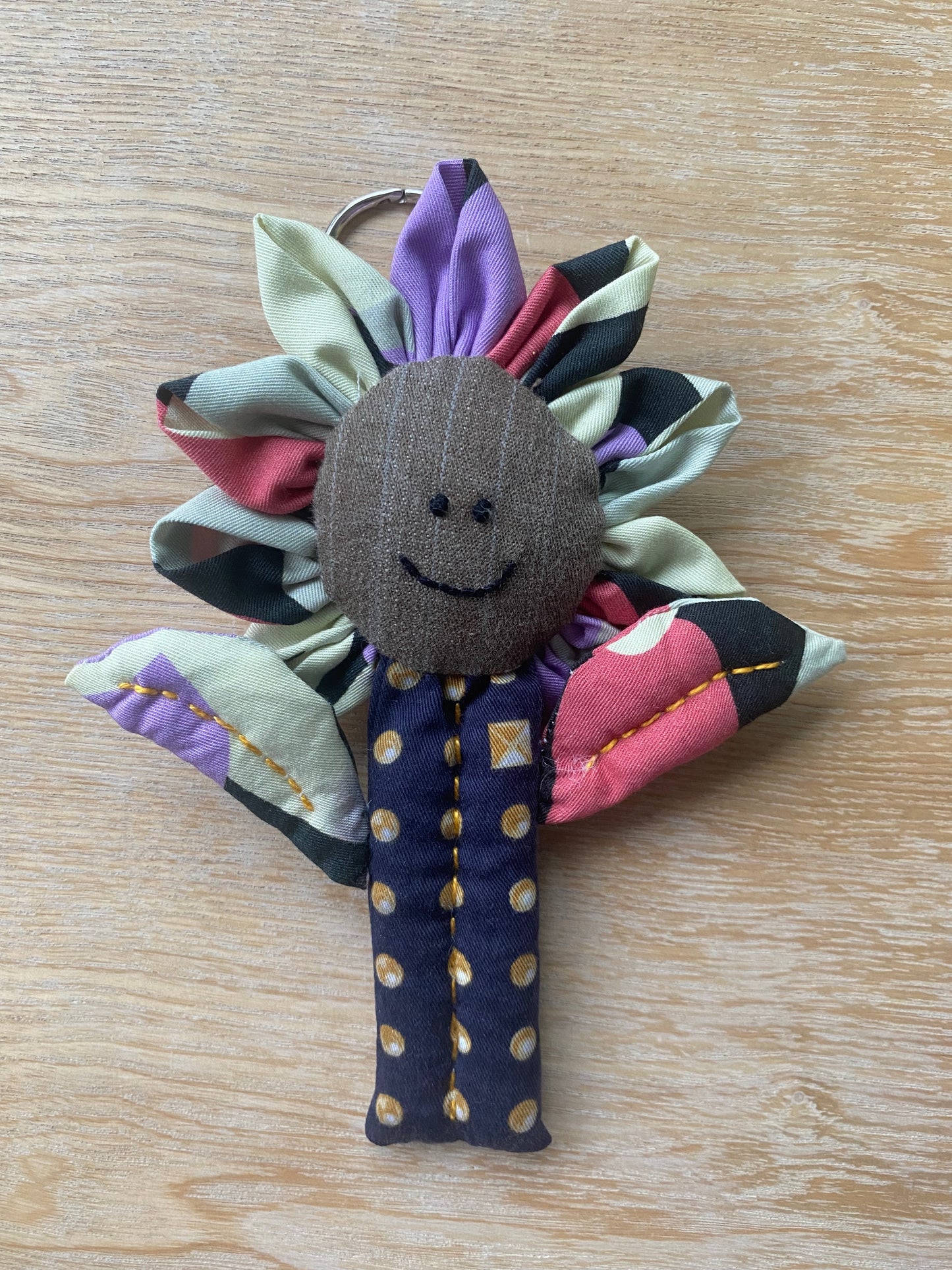 Bag charm sunflower