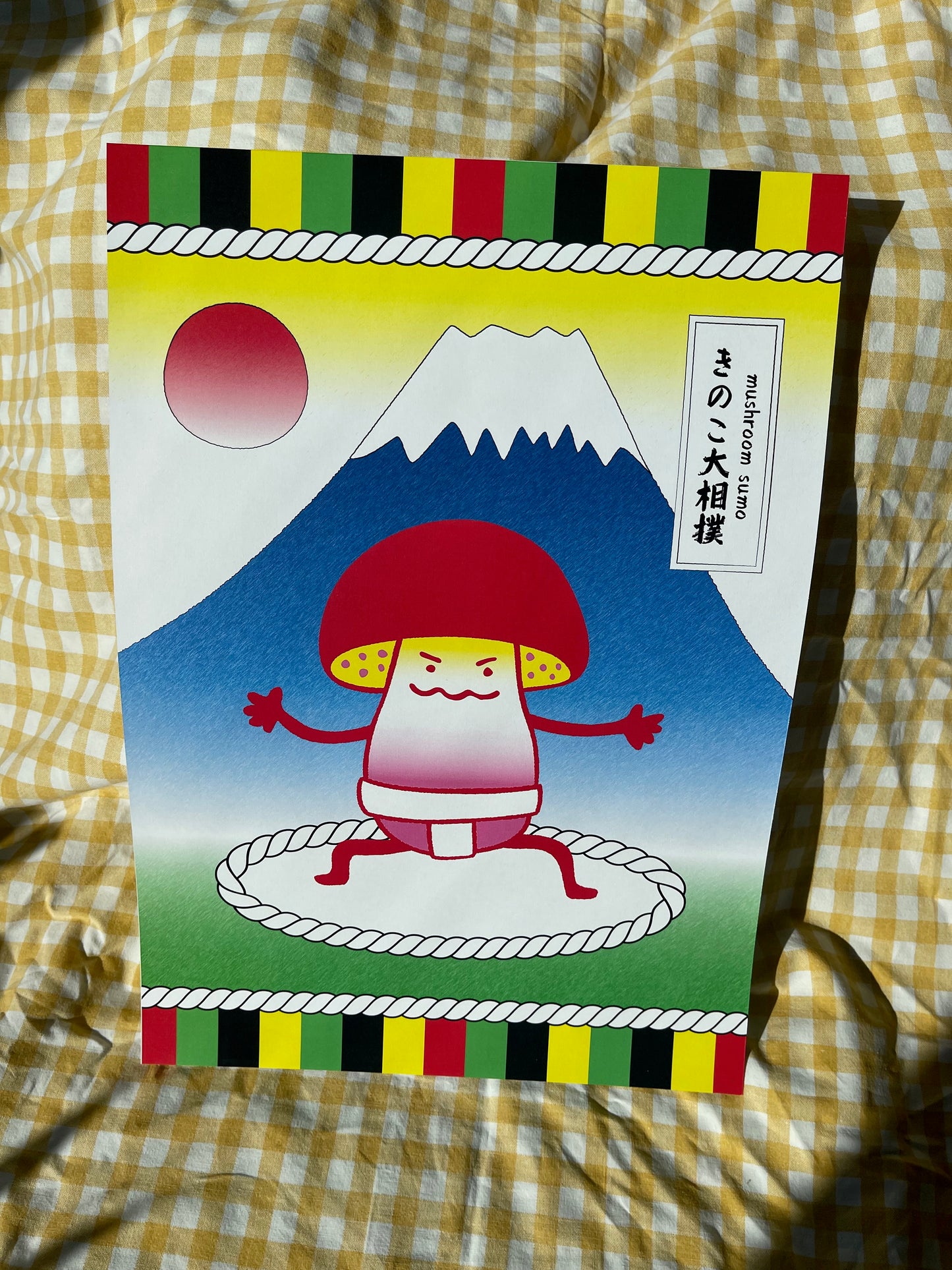 A3 Poster Mushroom Sumo