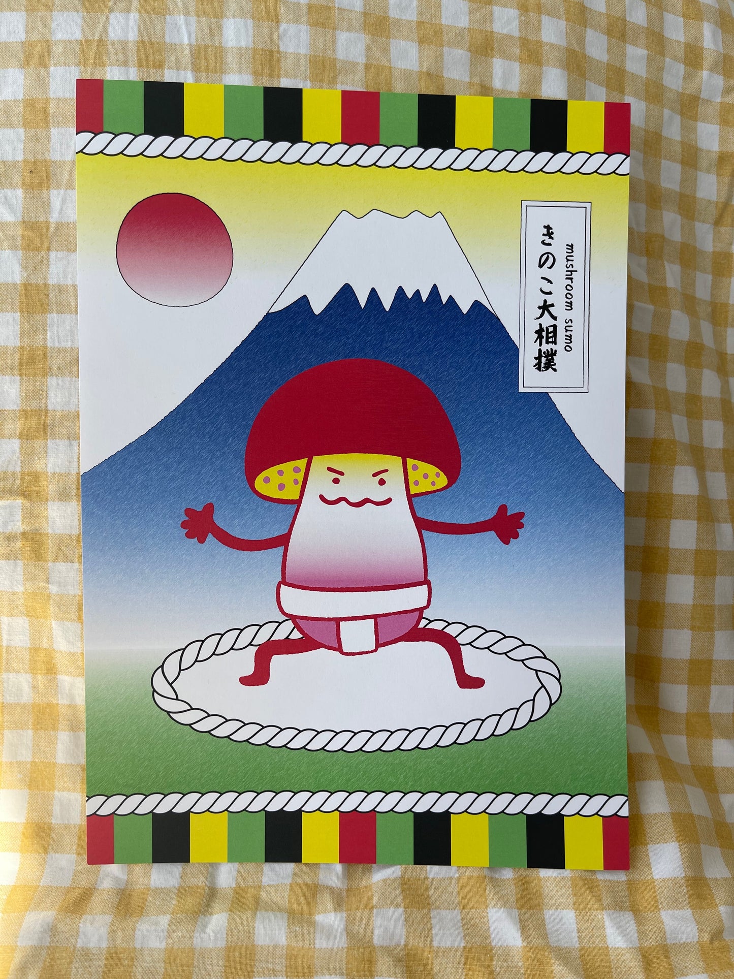 A4 Poster Mushroom Sumo