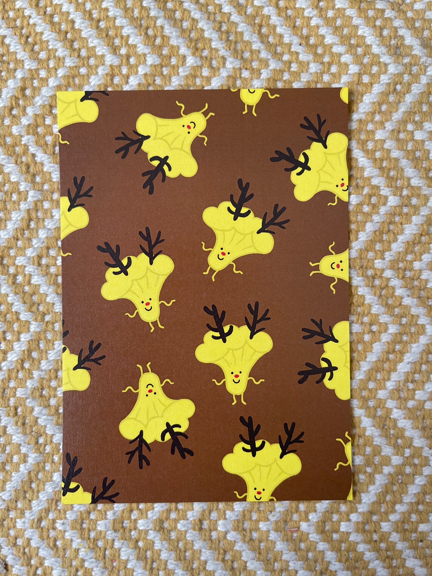 A6 Christmas card Rudolf the chanterelle