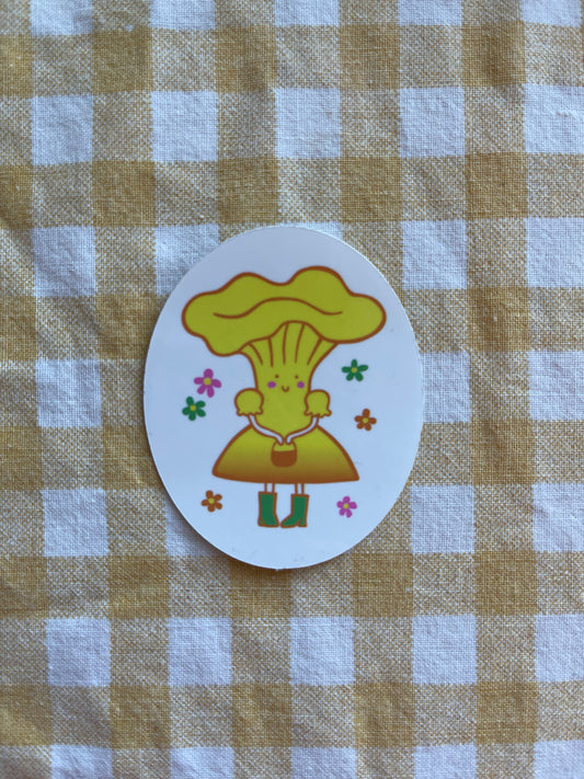 Mush sticker Chanterelle
