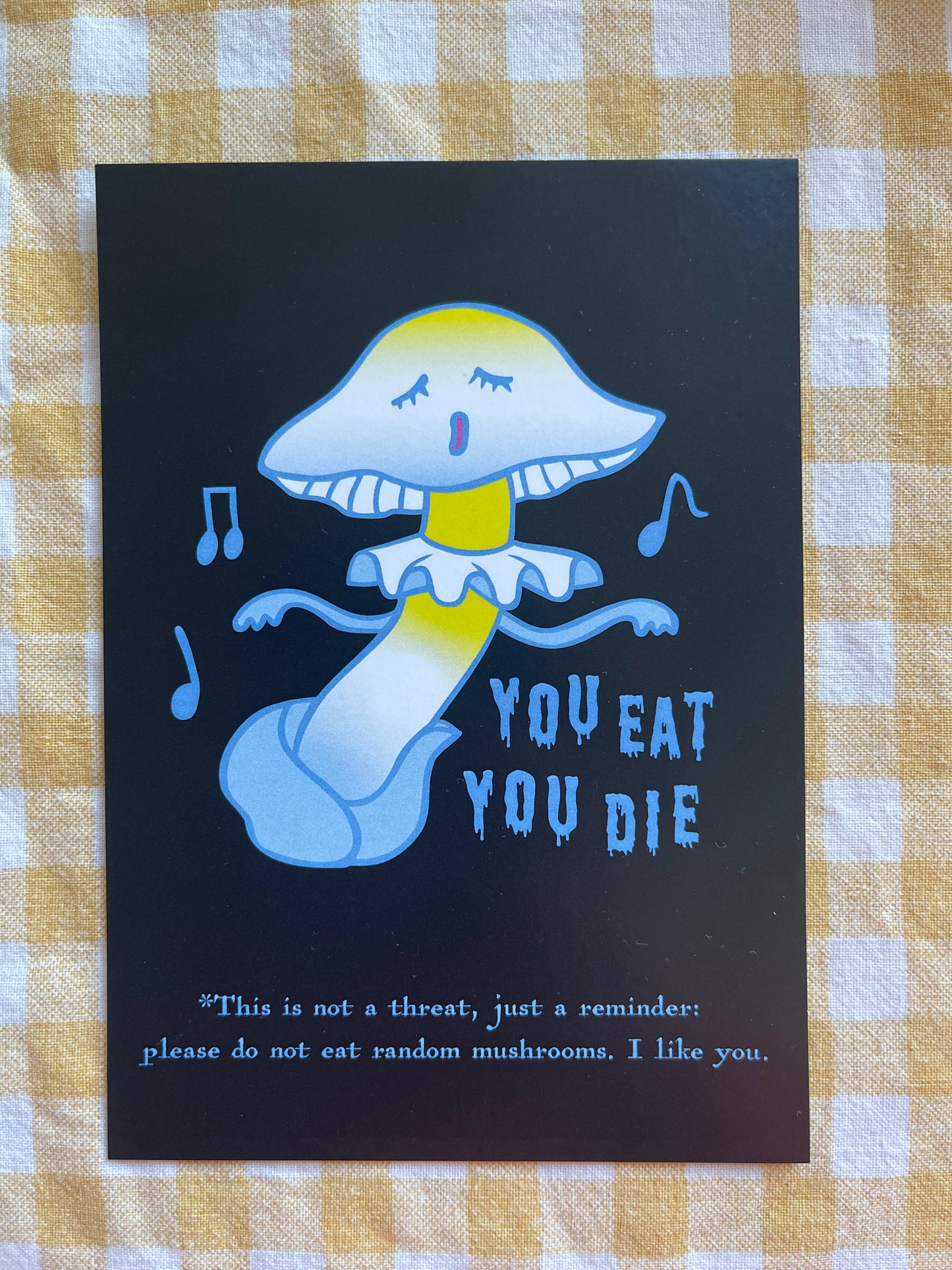 A6 Postcard death cap