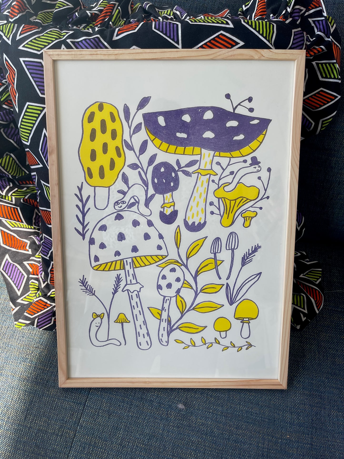 A3 poster RISO Mushrooms And Friends
