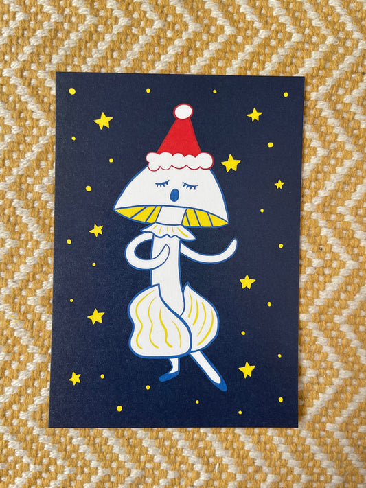 A6 Christmas Card Deathly Caroler