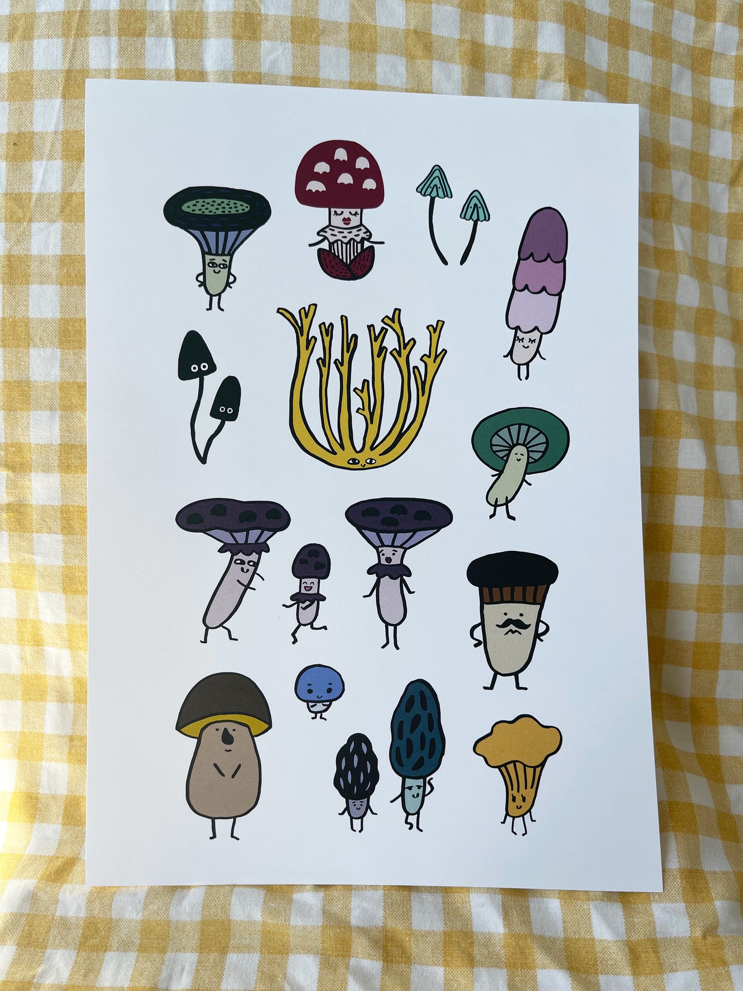A4 Poster Mushroom characters